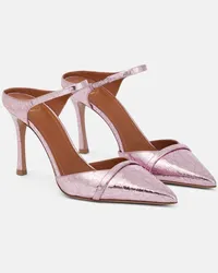 Malone Souliers Mules Uma 90 in pelle stampata Rosa