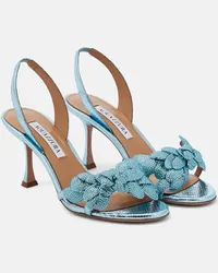 Aquazzura Sandali Galactic Flower 75 in pelle Blu