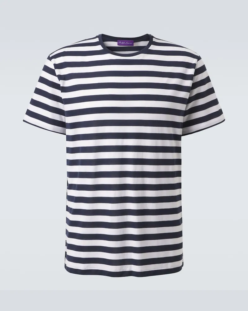 Ralph Lauren T-shirt in jersey di cotone a righe Bianco
