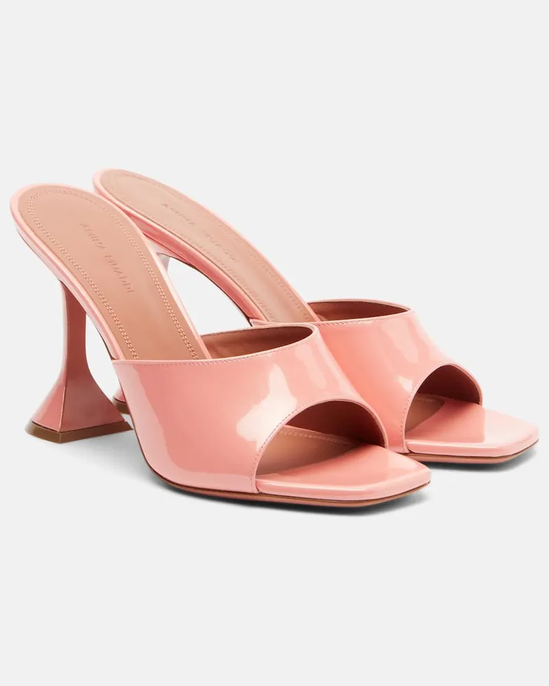 Amina Muaddi Mules Lupita in vernice Rosa
