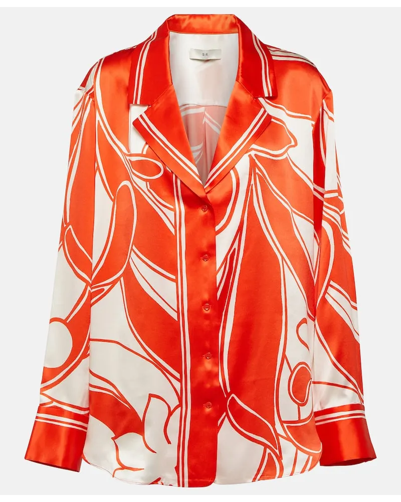 SIR Camicia Ramona in raso di seta Multicolore
