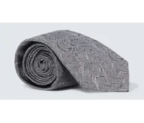 Cravatta in seta con stampa paisley