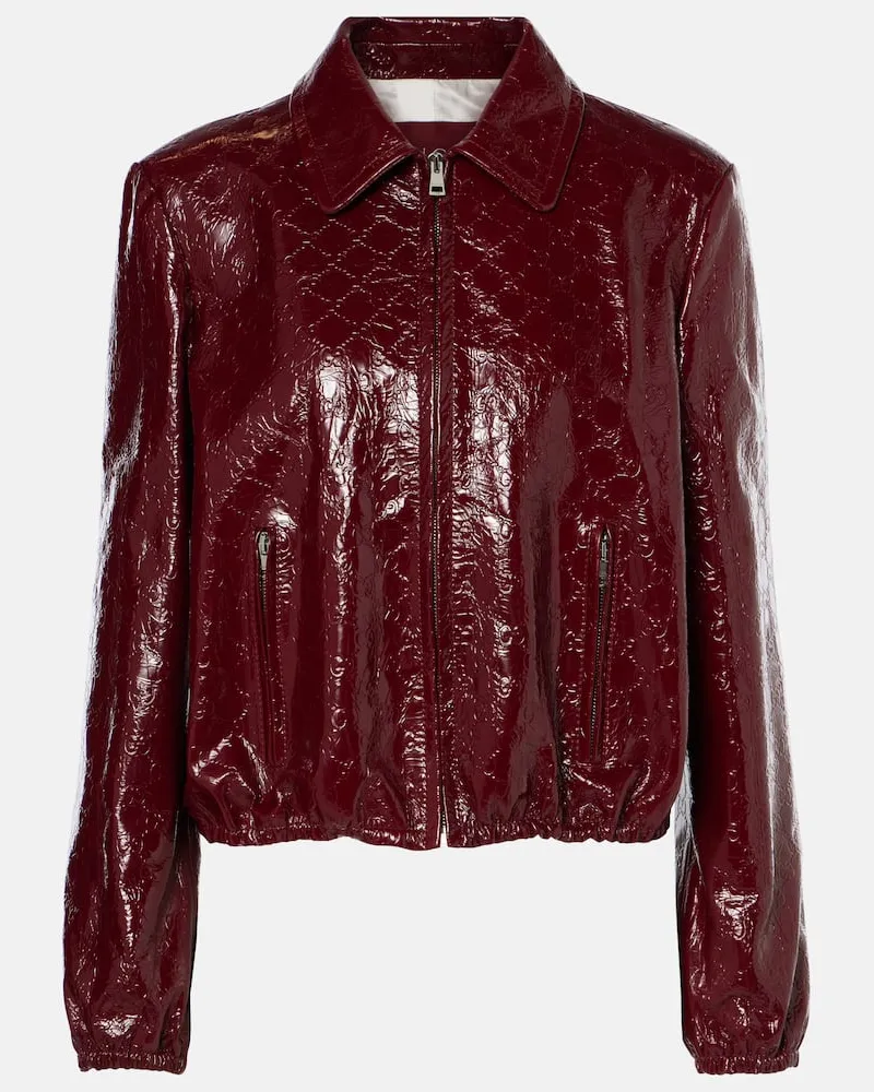 Gucci Bomber in pelle Rosso