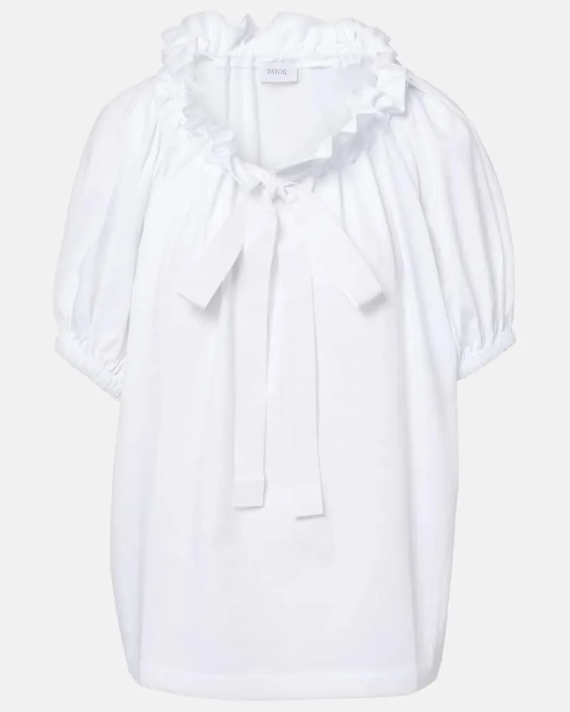 Patou Top in jersey di cotone Bianco