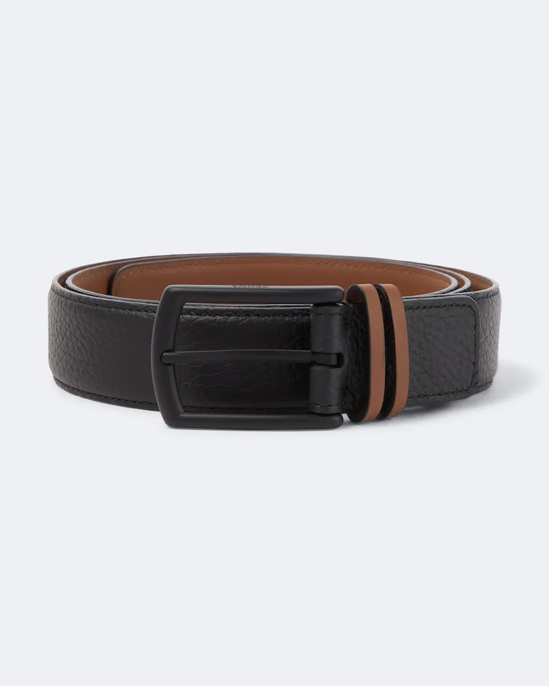 Ermenegildo Zegna Cintura in pelle Nero