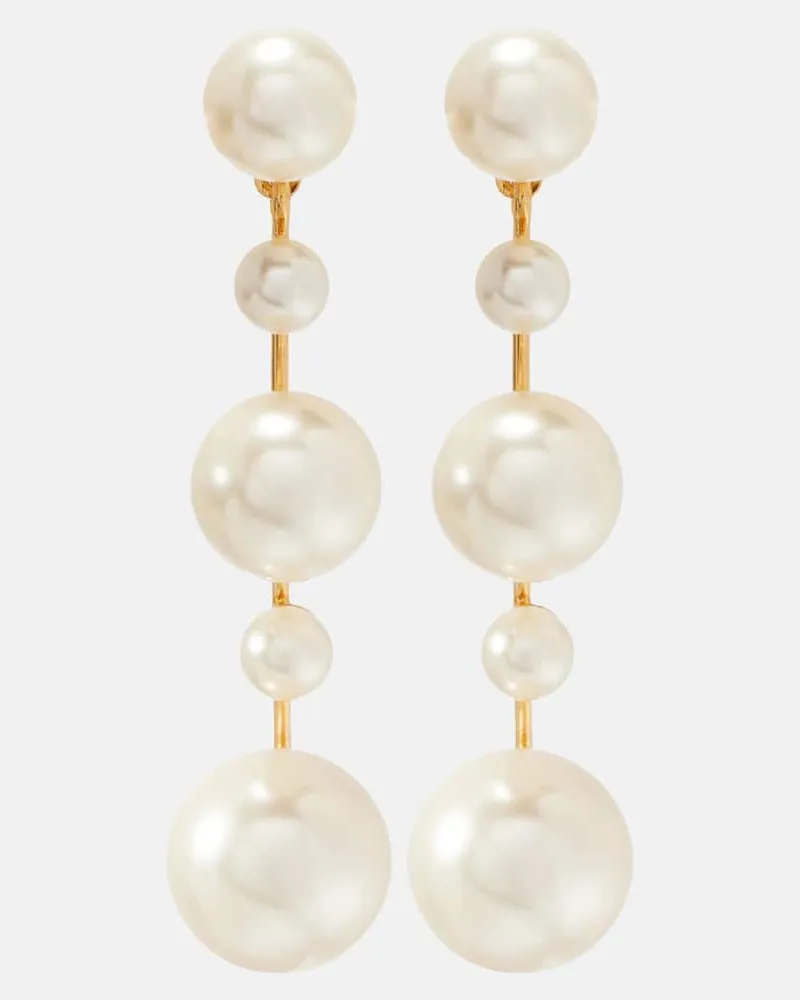 Jennifer Behr Orecchini pendenti Maylin con perle bijoux Bianco