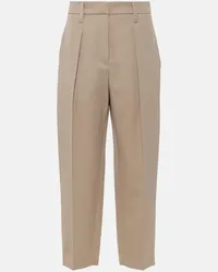 Brunello Cucinelli Pantaloni regular in misto lana Beige