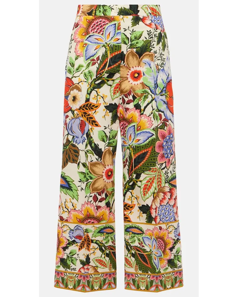 Etro Pantaloni culottes in cotone con stampa Multicolore