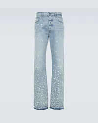 Amiri Jeans regular con ricamo Blu