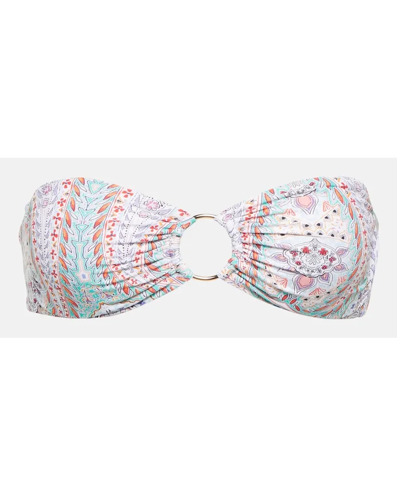 Melissa Odabash Top bikini a fascia Tortola con stampa Multicolore