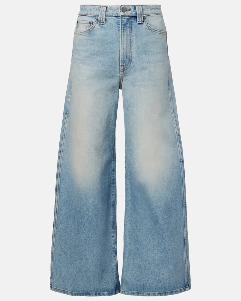 KHAITE Jeans Delina a vita alta e gamba larga Blu