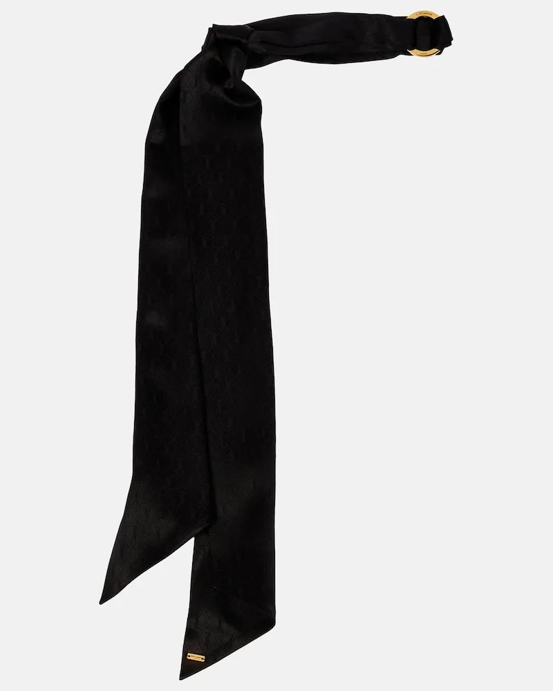 Saint Laurent Foulard in seta Nero