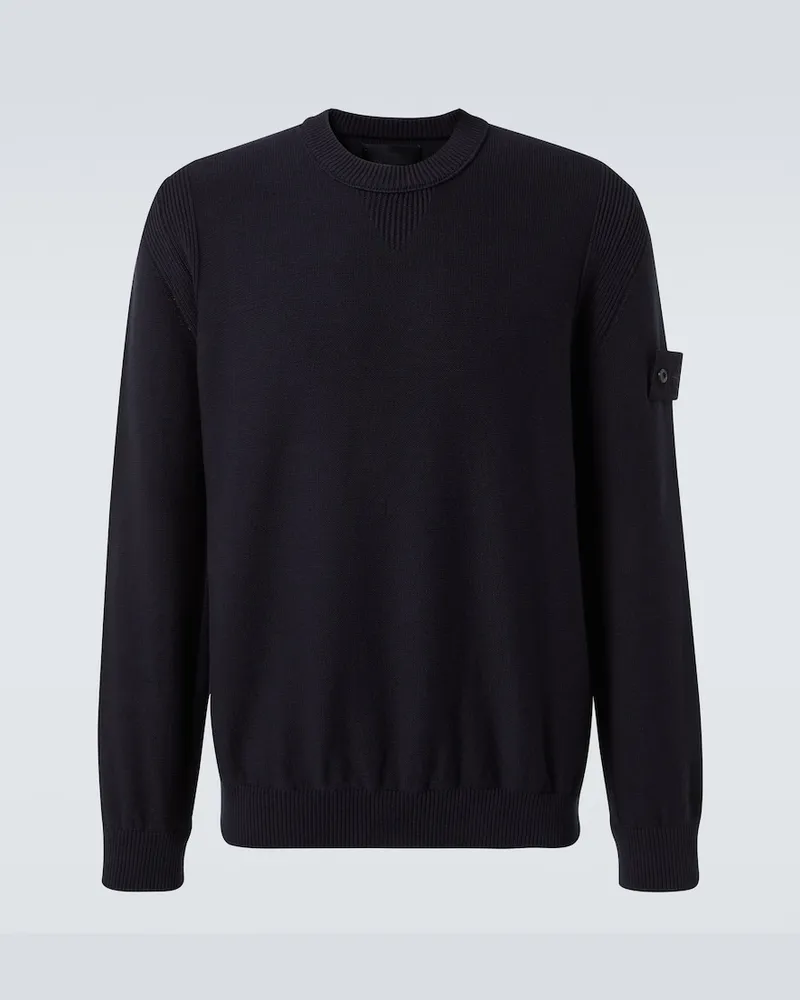Stone Island Pullover Ghost in cotone e cashmere Blu