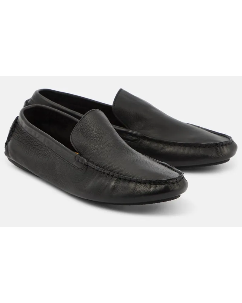 The Row Mocassini Lucca in pelle Nero