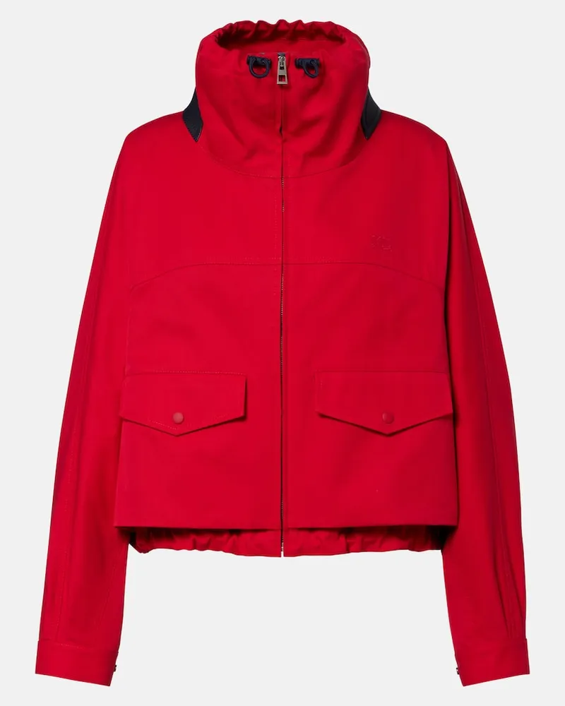 Loewe Giacca in gabardine di cotone e seta Rosso