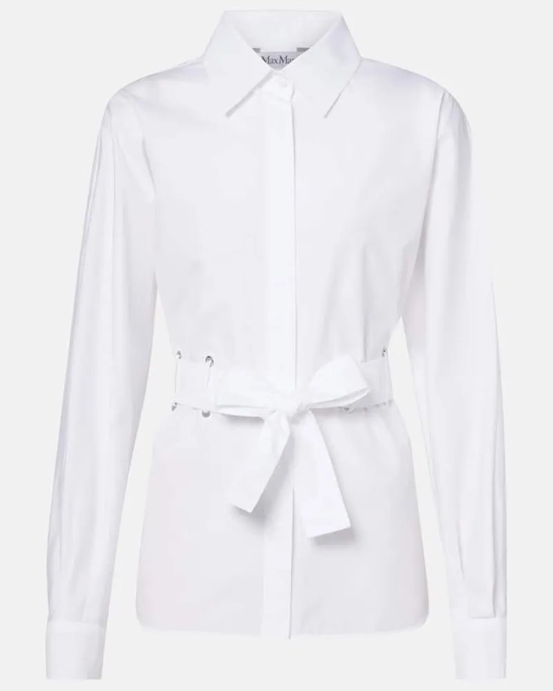Max Mara Blusa Juglas in cotone Bianco