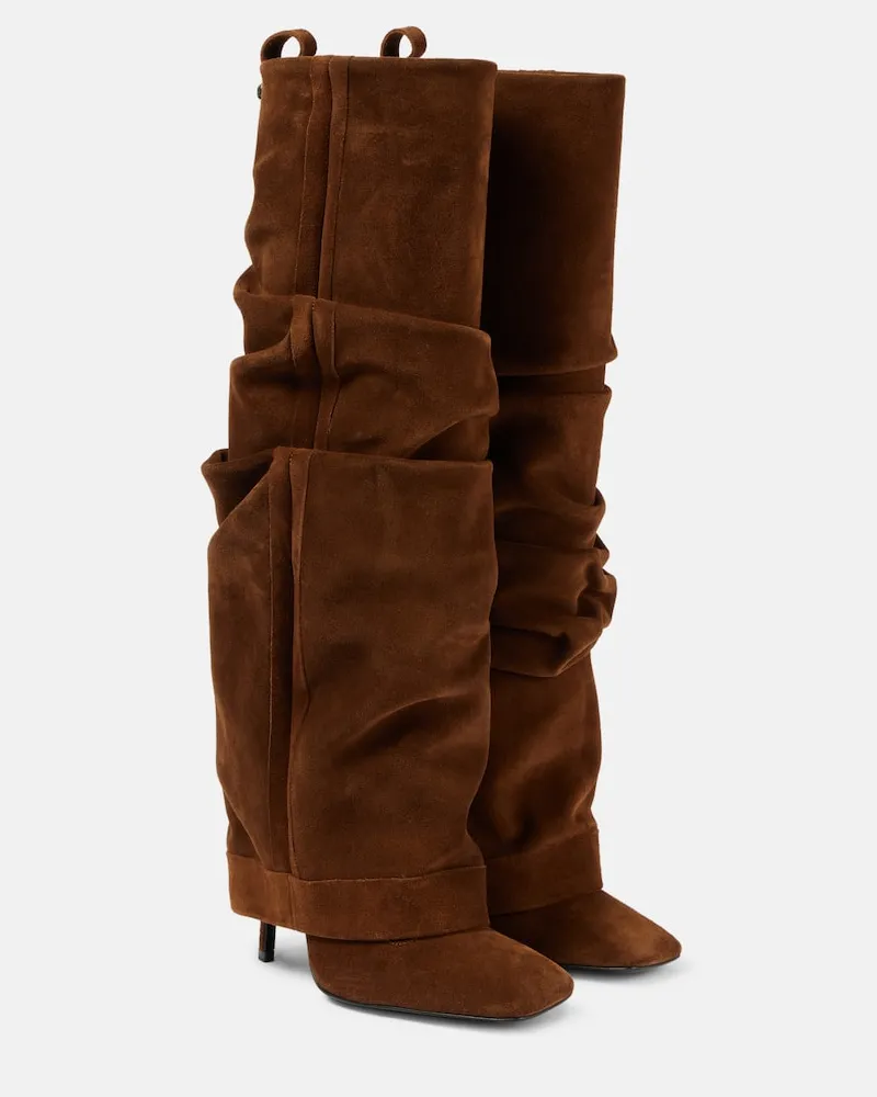 ATTICO Stivali Rea in suede Marrone