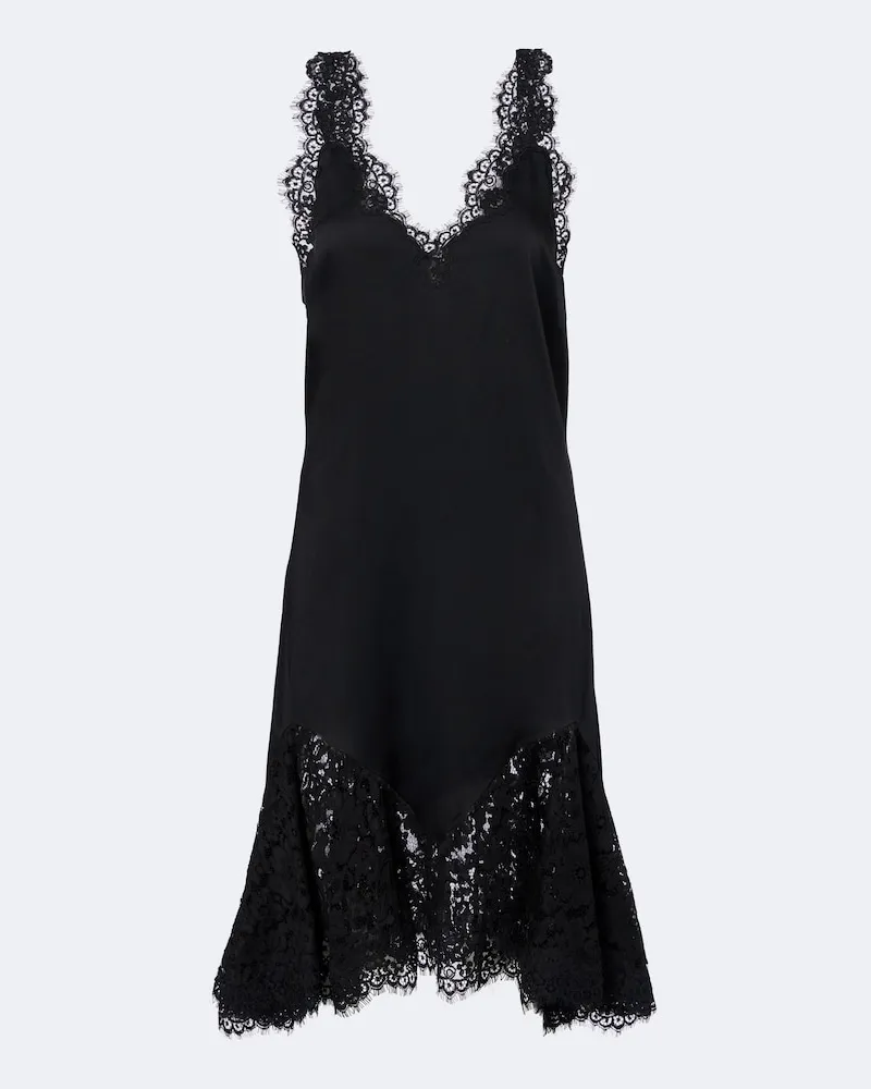 Stella McCartney Abito corto con pizzo Nero