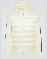 Moncler Cardigan imbottito con cappuccio Bianco