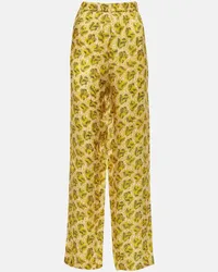 Isabel Marant Pantaloni Piera regular in misto seta Multicolore