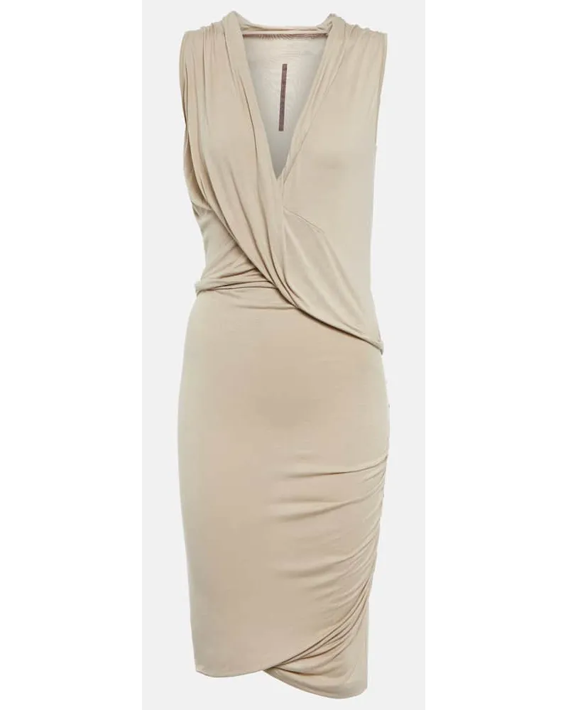 Rick Owens Miniabito Lilies con ruches Grigio
