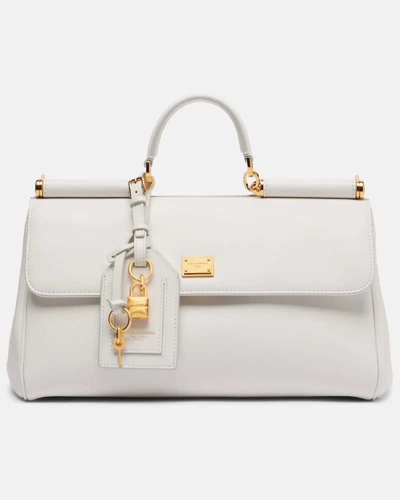 Dolce & Gabbana Borsa a mano Sicily Medium in pelle Bianco