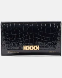 Victoria Beckham Clutch portafoglio in pelle stampata Nero