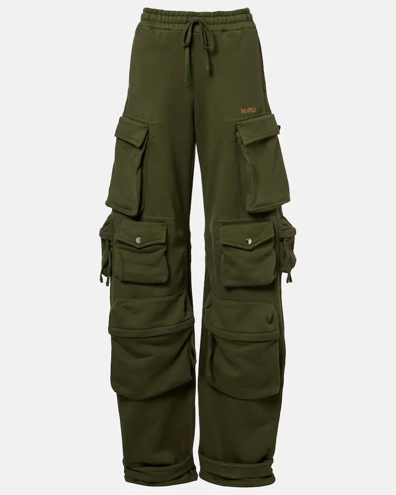 ATTICO Pantaloni sportivi in jersey di cotone Verde