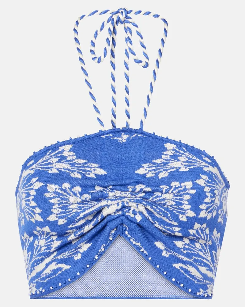 FARM Rio Top in jacquard Blu