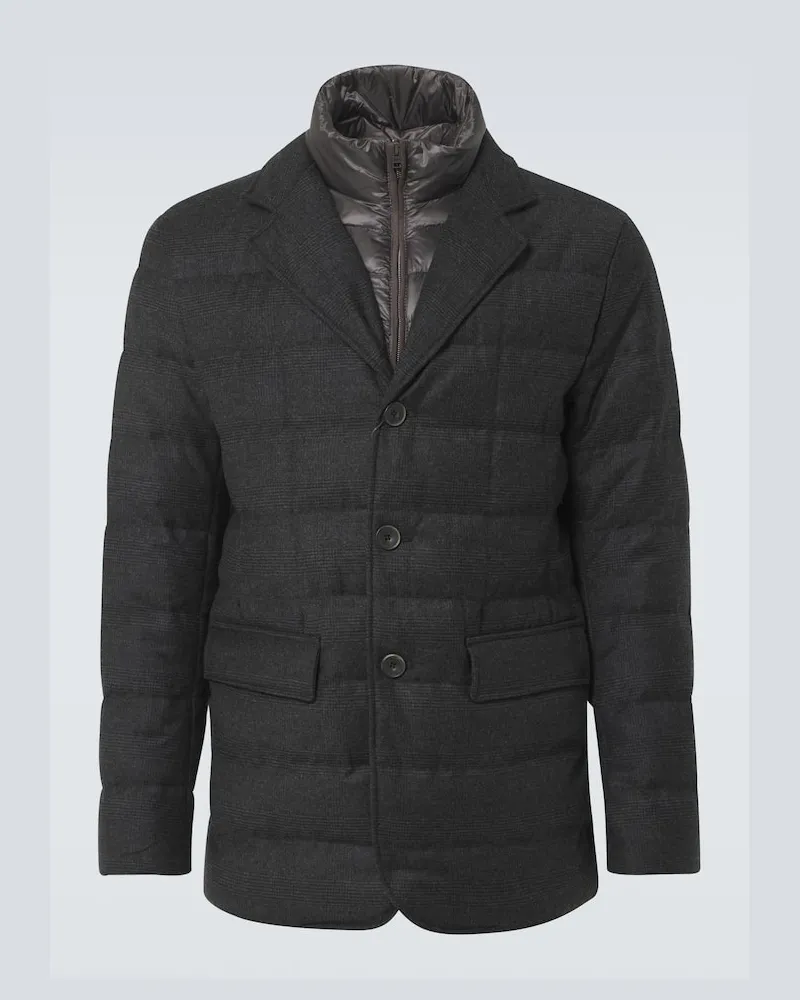 Herno Piumino in lana e cashmere Grigio