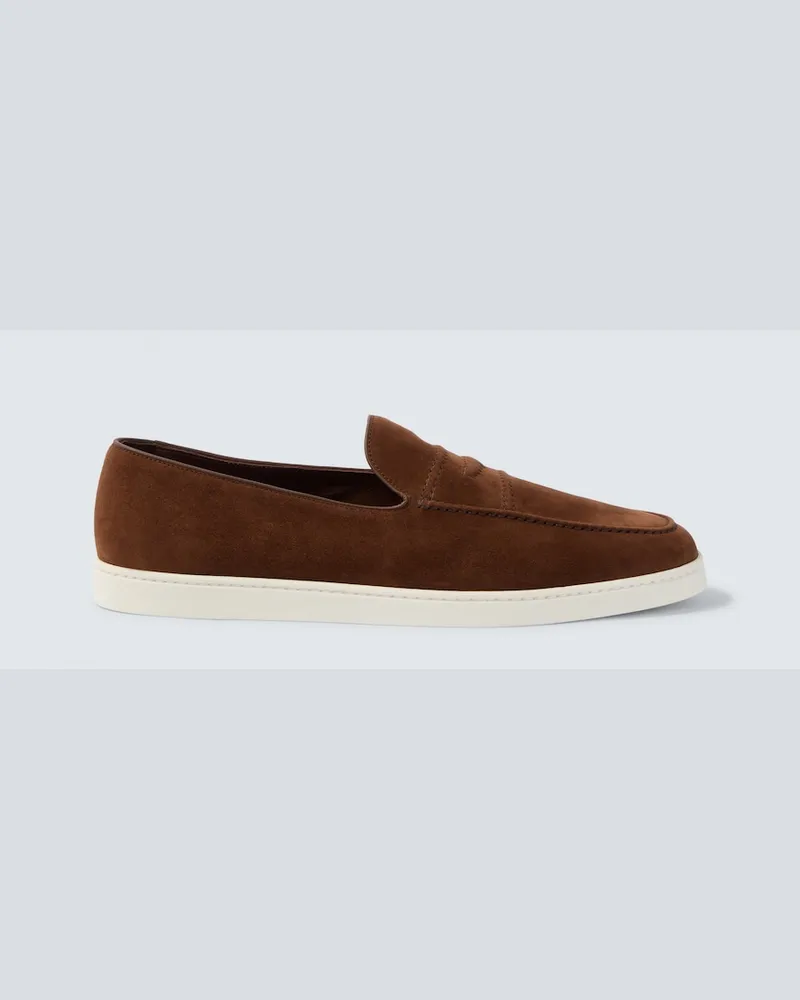 Church's Mocassini Peebles in suede Marrone