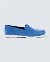 Manolo Blahnik Mocassini Monaco in suede Blu