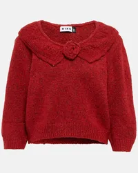 RIXO Pullover Serenity in maglia metallizzata Rosso