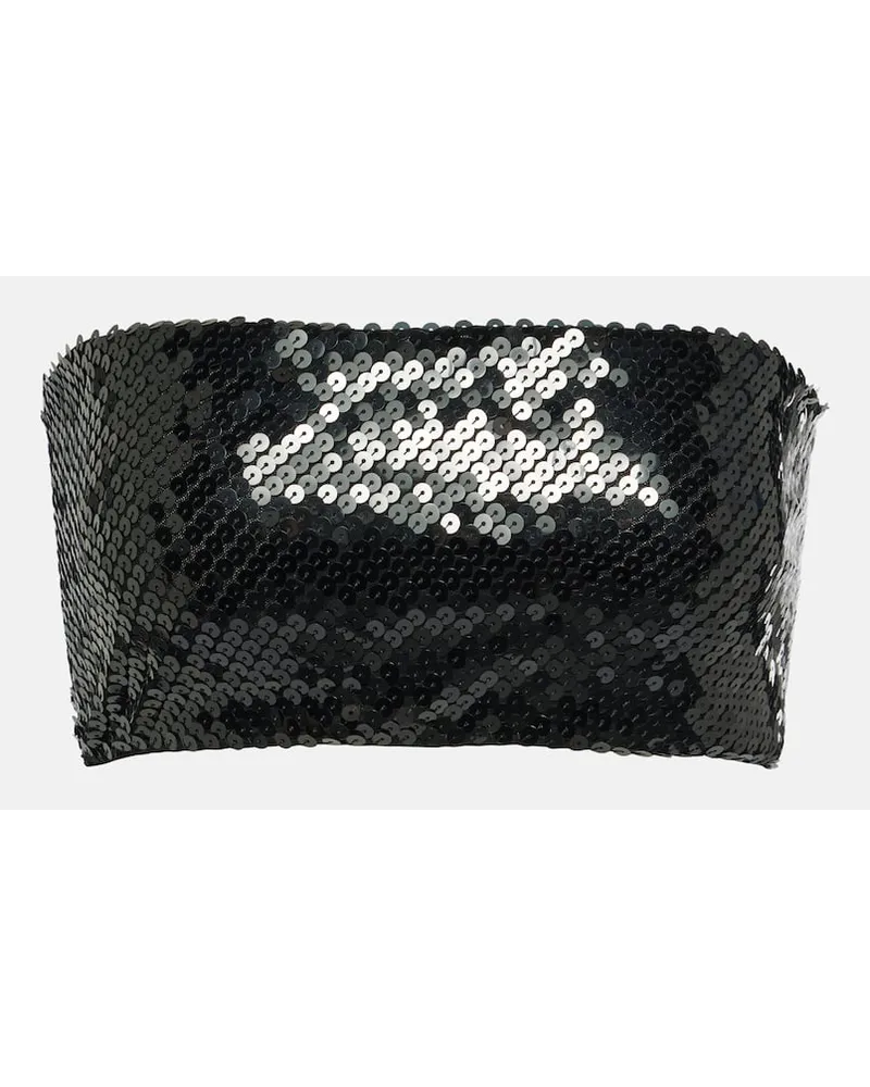 Rick Owens Top a fascia Lilies con paillettes Nero