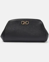 Ferragamo Pochette Gancini Mini in pelle Nero