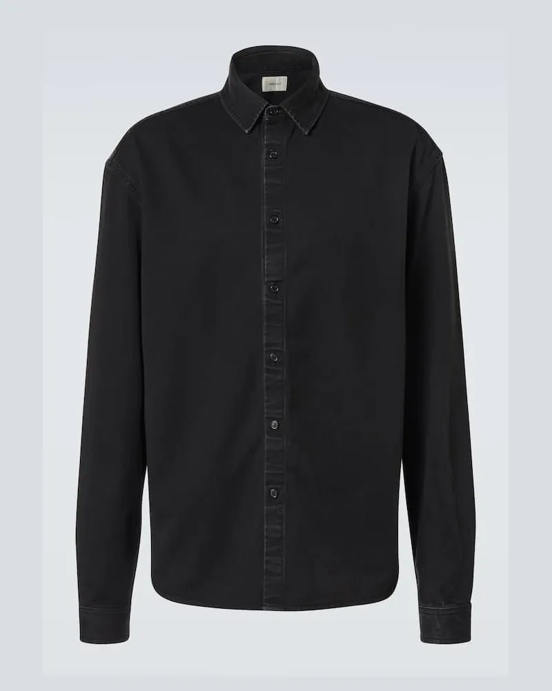Saint Laurent Camicia di jeans Cassandre Nero