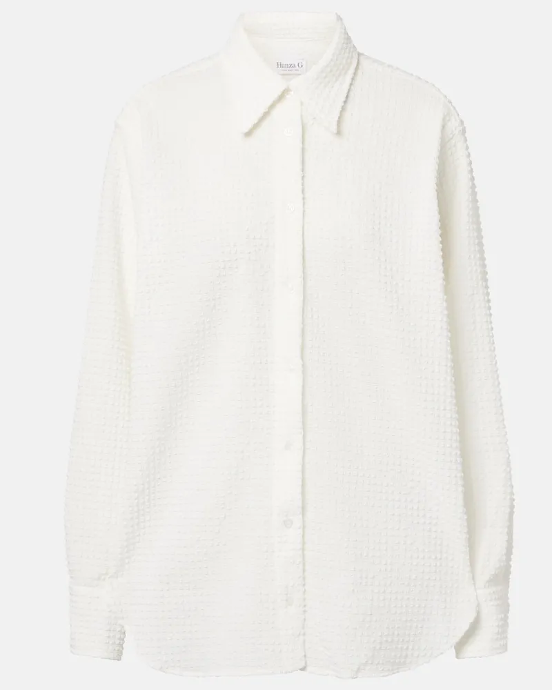 Hunza G Camicia oversize Resort Bianco