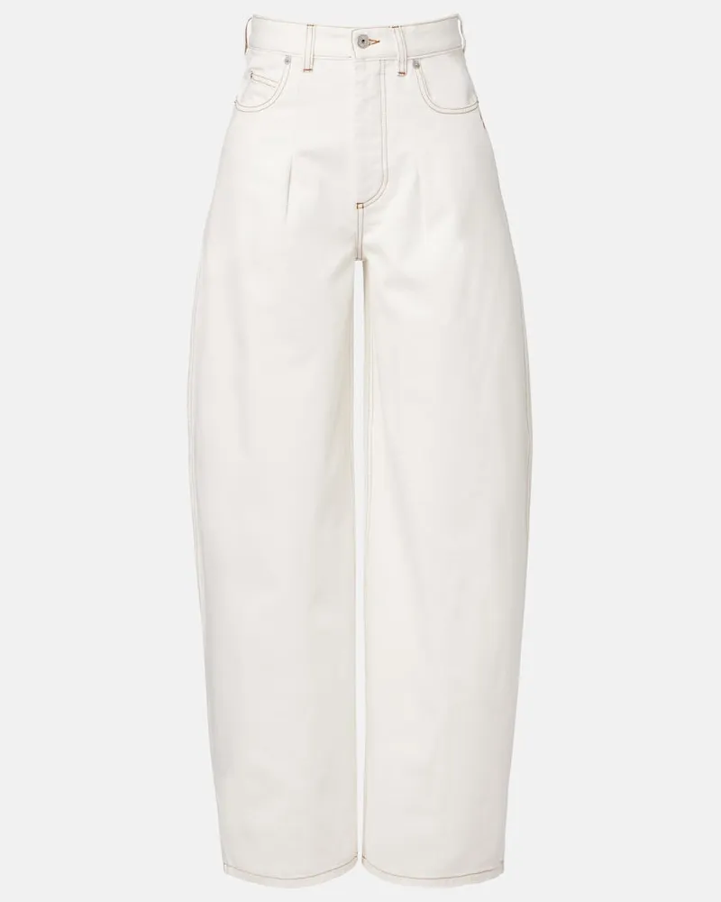 Jacquemus Jeans barrel Ovalo De-NÃ®mes Bianco