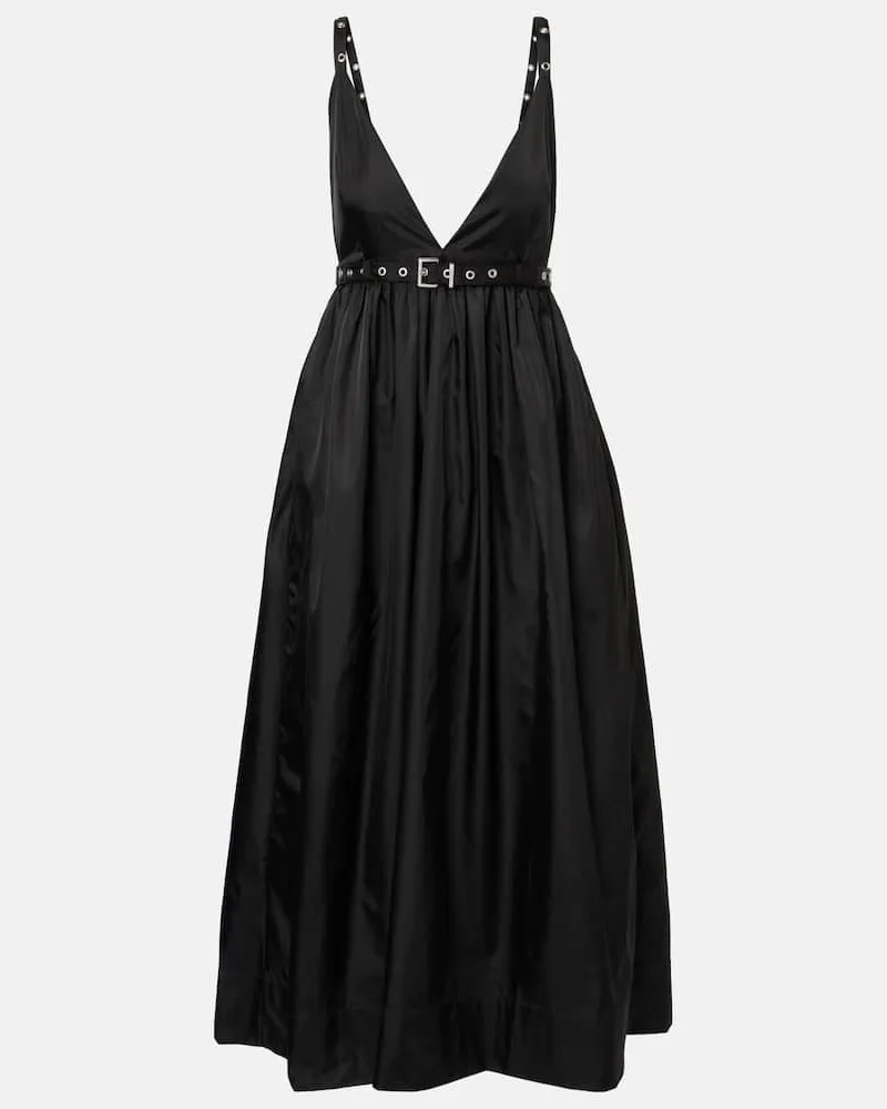 Ganni Abito lungo in duchesse Nero