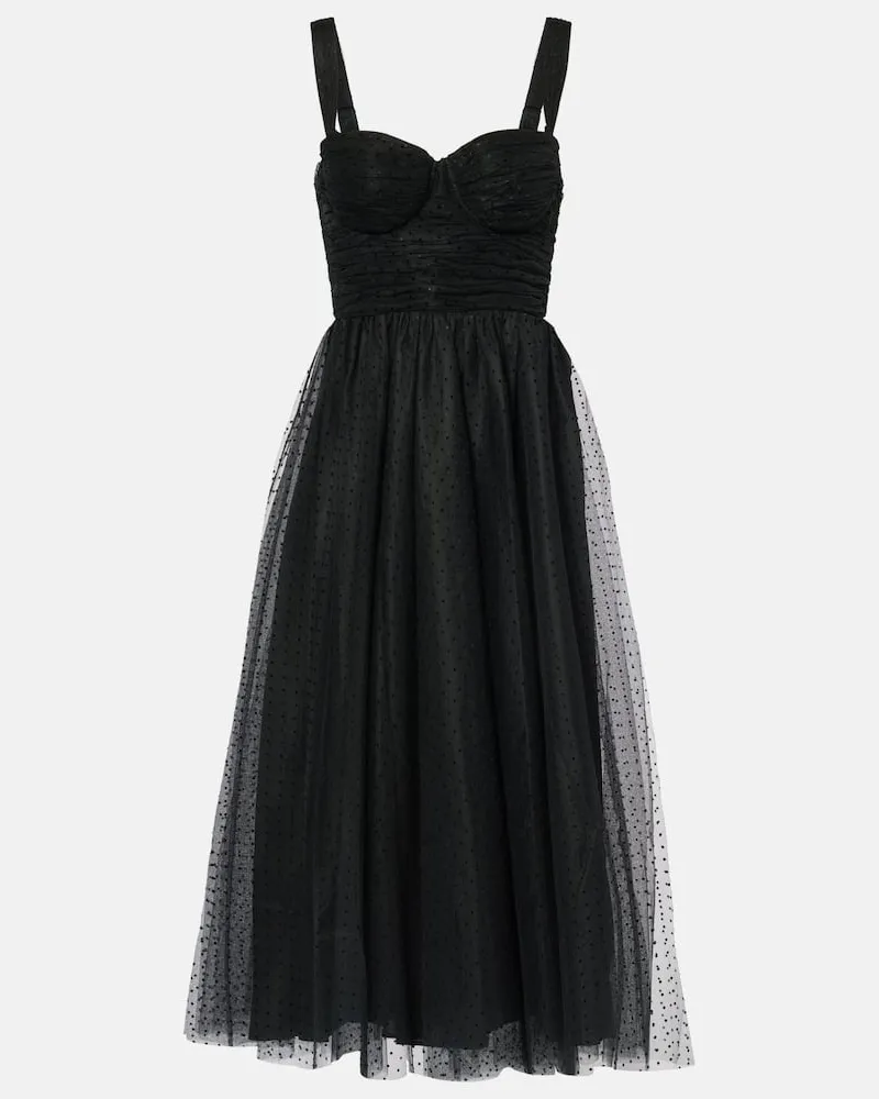 Zimmermann Abito midi in tulle Nero