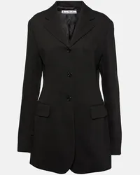 Acne Studios Blazer monopetto in misto lana Nero