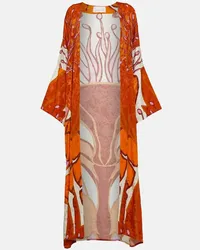 Johanna Ortiz Kimono con stampa Arancione