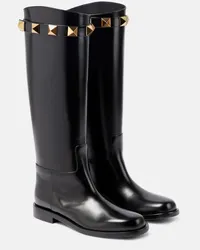 Valentino Garavani Stivali Roman Stud in pelle Nero