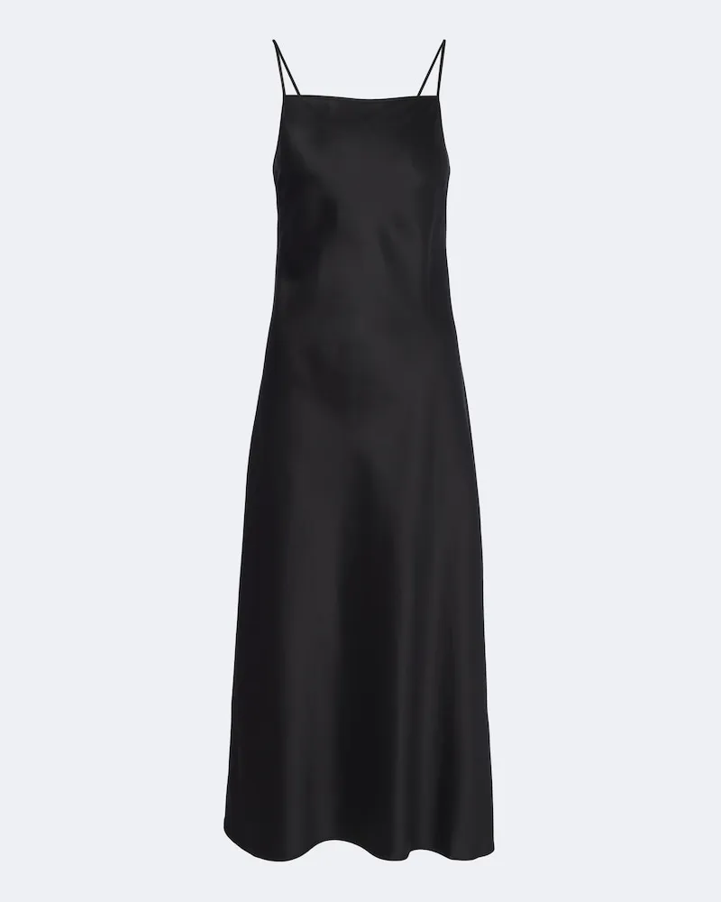 Joseph Abito midi Cloe in raso di seta Nero