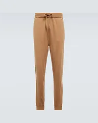 Derek Rose Pantaloni sportivi Finley 10 in cashmere Marrone