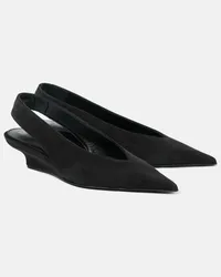 Totême Pumps in suede con zeppa Nero