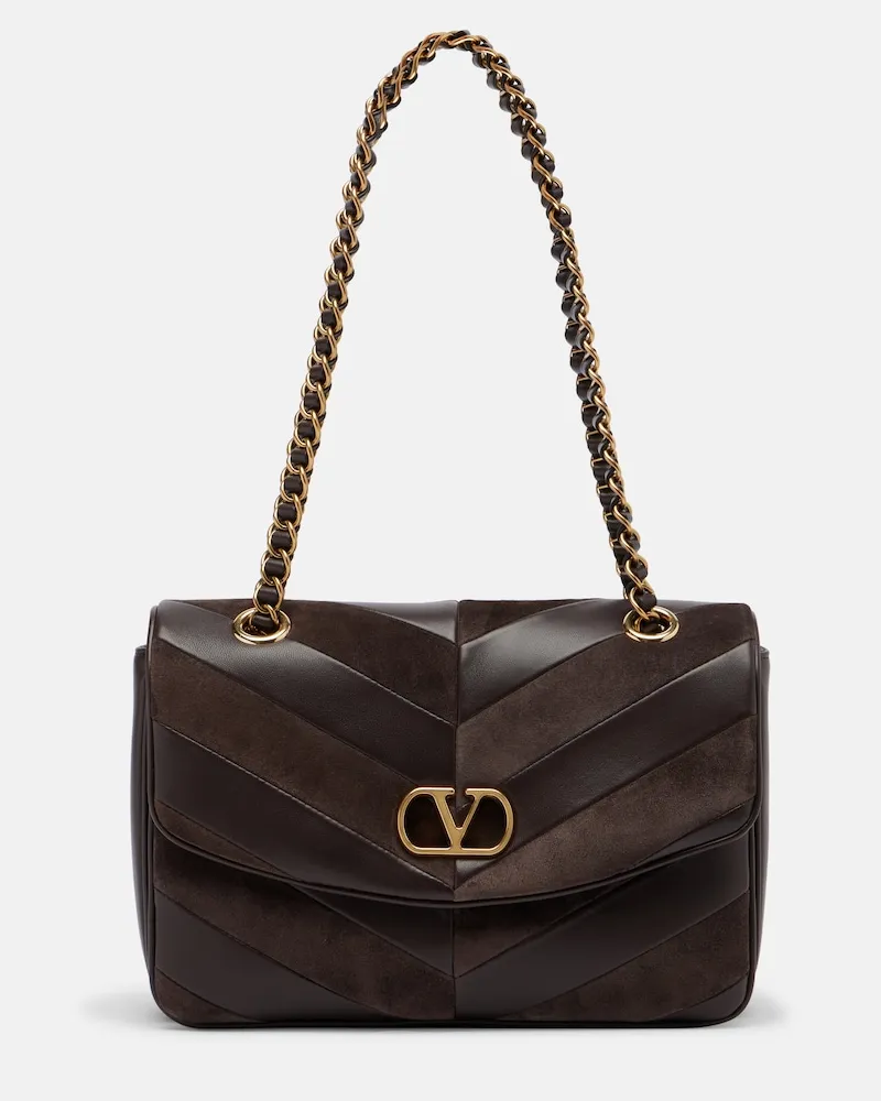 Valentino Garavani Borsa a spalla Djuna Medium in pelle Marrone