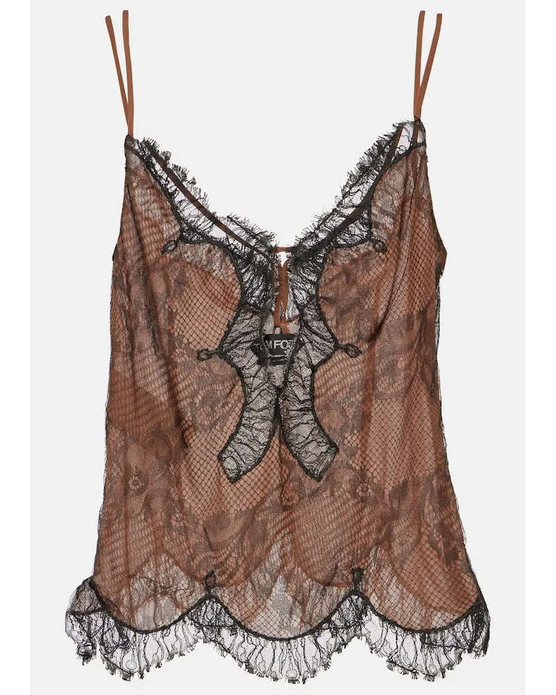 Tom Ford Tank top in pizzo Multicolore