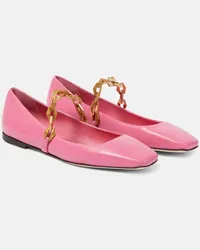 Jimmy Choo Ballerine Diamond Tilda in pelle Rosa