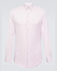 Brioni Camicia in cotone a righe Multicolore